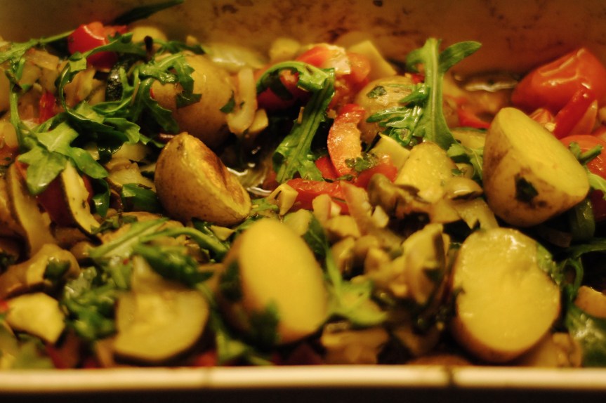 Ovenschotel van Gegrilde Groenten en Aardappeltjes met Kruidige&nbsp;Limoendressing