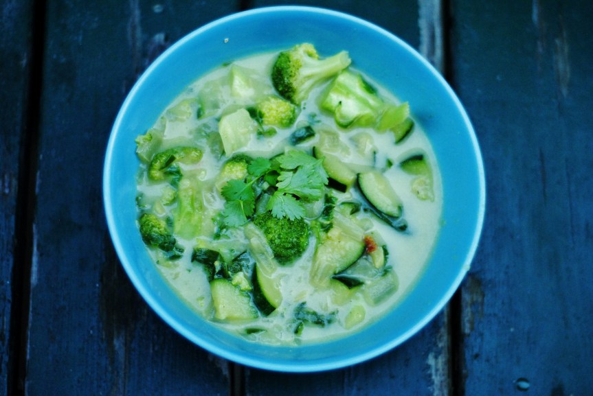 Vegan Groene Groentencurry&nbsp;(kokosvrij)