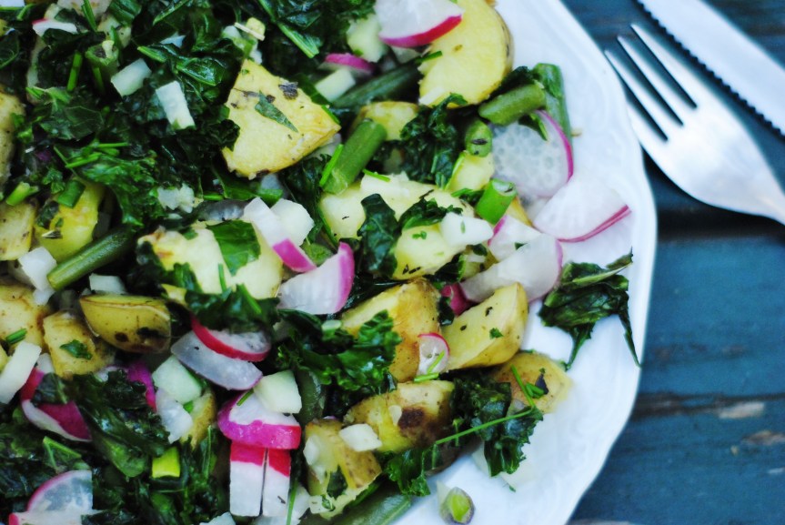 Lauwe Salade van Nieuwe Aardappelen &&nbsp;Boerenkool